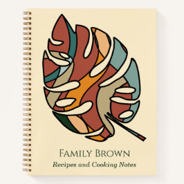 Rezeptbuch mit individuellem Familiennamen Savanna Notizbuch