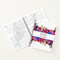 Rezepte Bright Bold Blume Hübsch Personalisiert