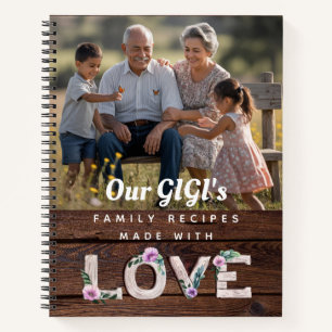 Rezepte der Gigi-Familie - Bild und Text hinzufüge Notizbuch