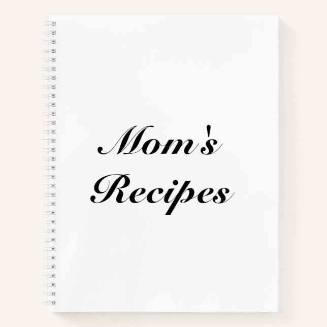 Rezepte der Mama, Geburtstagsgeschenk Notizbuch (Vorderseite)