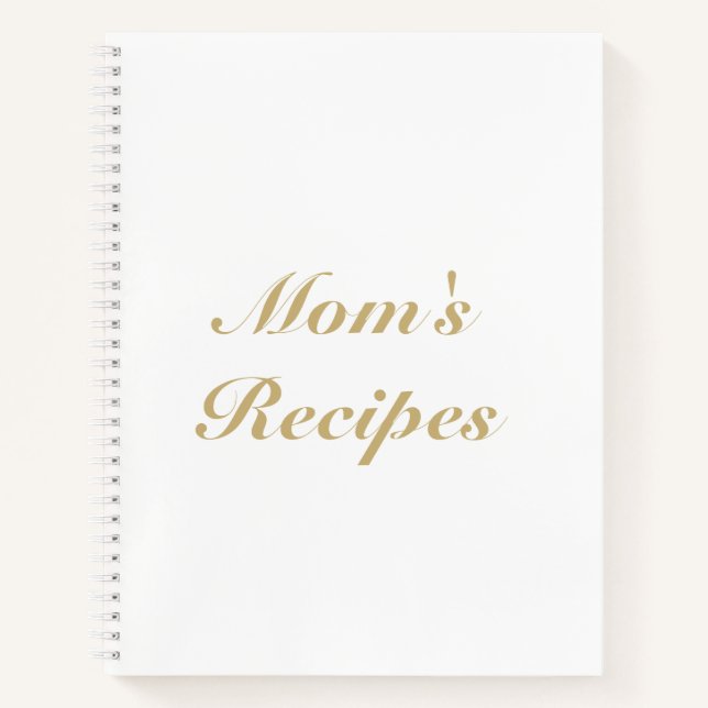 Rezepte der Mama, Geburtstagsgeschenk Notizbuch (Vorderseite)