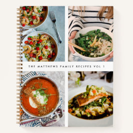 Rezepte-Foto Minimalistisch sauber, einfach weiß Notizbuch