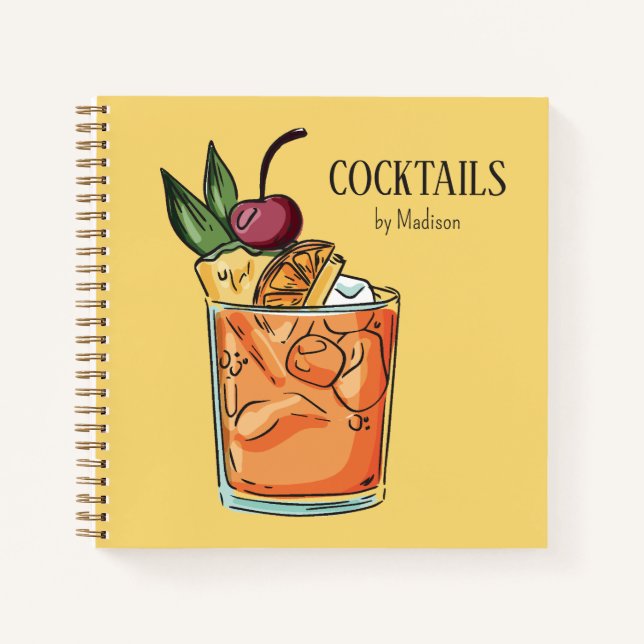 Rezepte für Cocktails Notizbuch (Vorderseite)