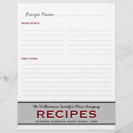 Rezepte für die Retro-Familie Personalisierte Bind
