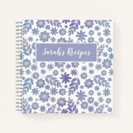Rezepte für graue und lavendelfarbene Muster Notizbuch