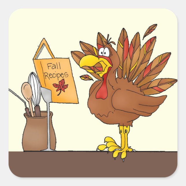 Rezepte für Herbst - Aufkleber (Vorderseite)