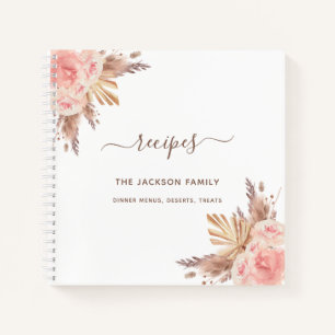 Rezepte Pampas Gras Rosa Blütengewächse Notizbuch