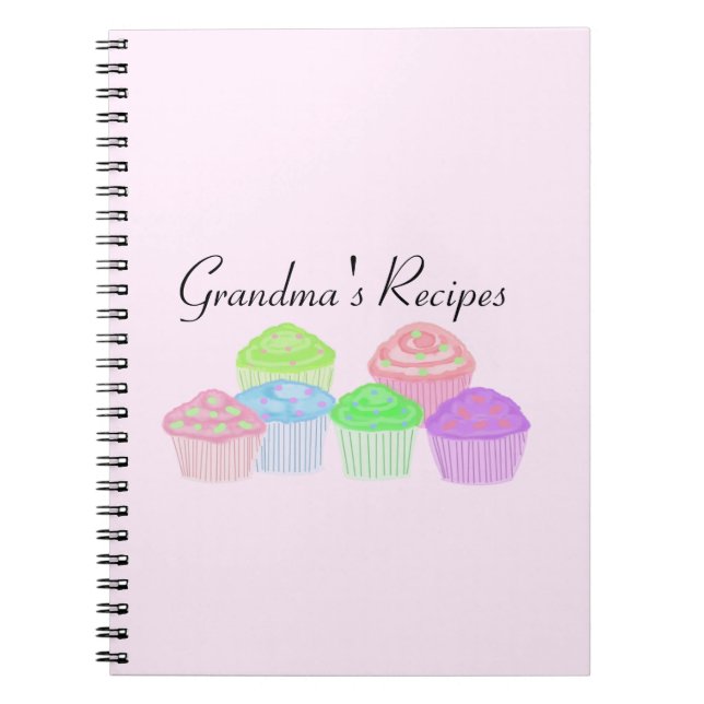 Rezepte von Oma - Mattierte Cupcakes Notizblock (Vorderseite)