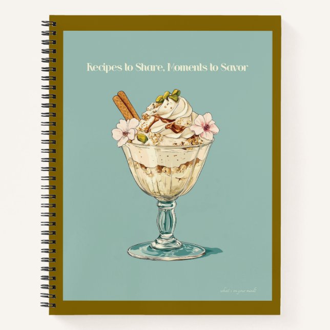 Rezeptheft mit Eiscreme Notizbuch (Vorderseite)