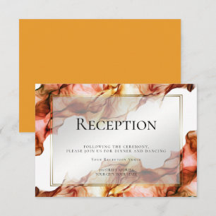 REZEPTION   Abstrakte Aquarell Herbstfarben 2 Einladung