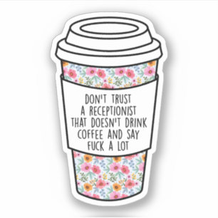 Rezeptionist, lustiges Geschenk für Rezeptionist Aufkleber