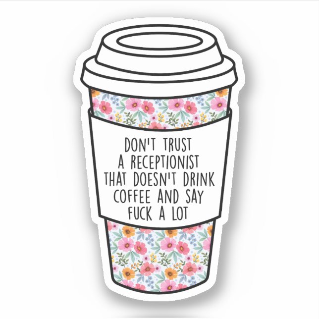 Rezeptionist, lustiges Geschenk für Rezeptionist Aufkleber (Vorderseite)