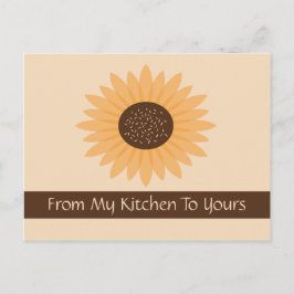 Rezeptionskarte für Sonnenblumen Postkarte