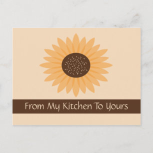 Rezeptionskarte für Sonnenblumen Postkarte