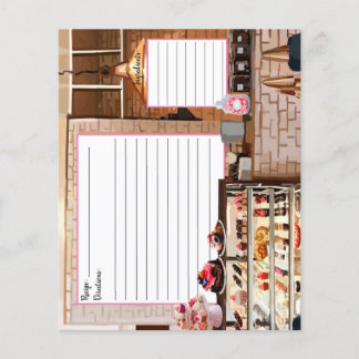 Rezeptionskarten für Bäckerei