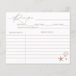 Rezeptionskarten für Brautpartys an der Küste