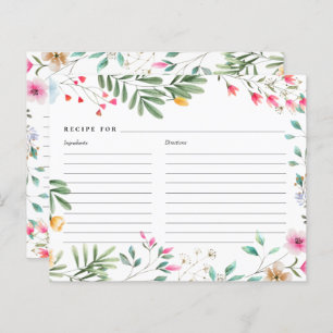 Rezeptionskarten für Wildblumen