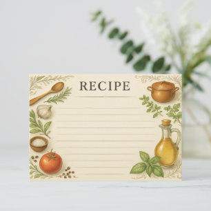 Rezeptkarte aus der Toskana