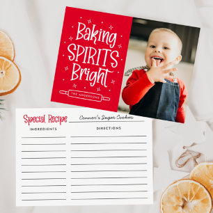Rezeptkarte 'Baking Spirits Bright' für die Feiert Feiertagskarte