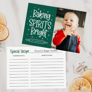 Rezeptkarte 'Baking Spirits Bright' für die Feiert Feiertagskarte