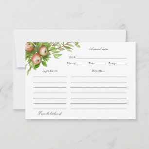 Rezeptkarte für Aquarelle Dankeskarte