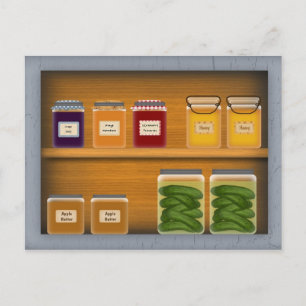 Rezeptkarte für den Landesdurchschnitt Postkarte