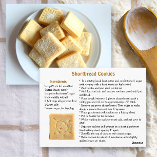 Rezeptkarte für Shortbread-Kekse Postkarte