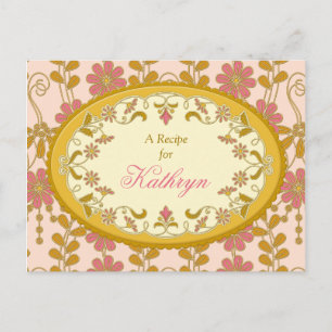 Rezeptkarte für Viktorianisches Rosa Gold für die Postkarte