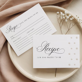 Rezeptkarte 'Perlen' für die zukünftige Braut Begleitkarte