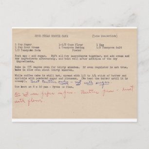 Rezeptkarte Postkarte