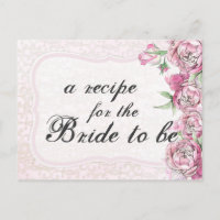 Rezeptkarte von Shabby Peony Vintag Floral Chic Br