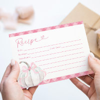 Rezeptkarte zum ersten Geburtstag mit rosa-preppy-