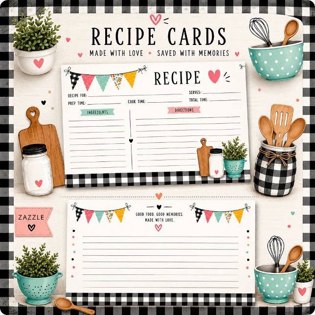 Rezeptkarten im modernen Landhausstil | (Von Creator hochgeladen)
