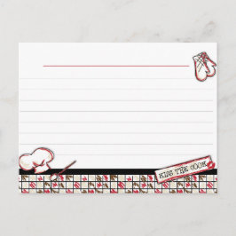 Rezeptkarten. Kuss der Koch Postkarte