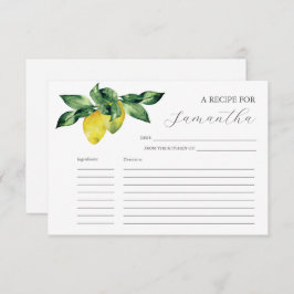 Rezeptkarten Wasserfarben Zitronen Einladung