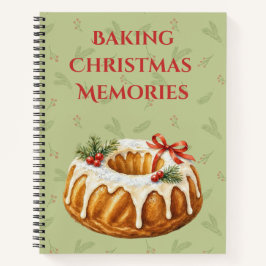 Rezeptnotizbuch für Weihnachtsbäckerei-Erinnerunge Notizbuch
