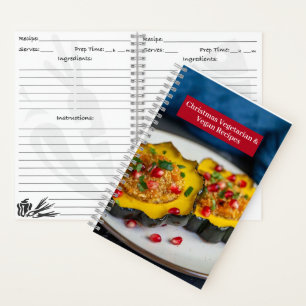 Rezeptnotizbuch - Weihnachts-Rezepte für Vegetarie Notizbuch