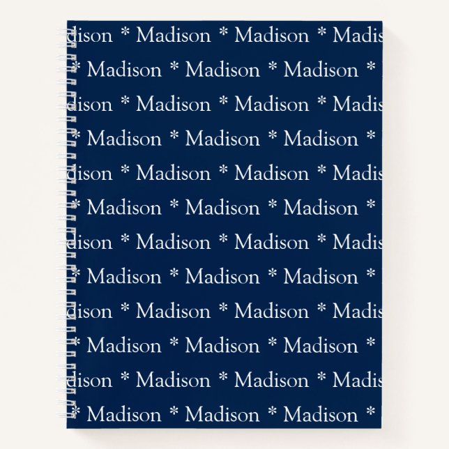 Rezeptur des niedlichen, blauen individuellen Name Notizbuch (Vorderseite)