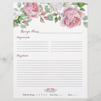 Rezeptur für Burgund Rosa Rose Blumenfleber Beilag