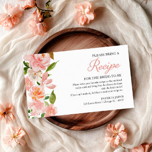 Rezeptur für Rosa Brautparty Begleitkarte