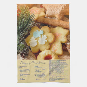 Rezeptur für Zuckerkekse Geschirrtuch