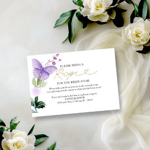 Rezeptwunsch für Brautparty "Violetter Schmetterli Einladung