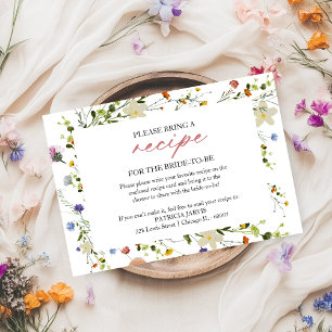 Rezeptwünsche für eine Wildblumen-Brautparty Einladung
