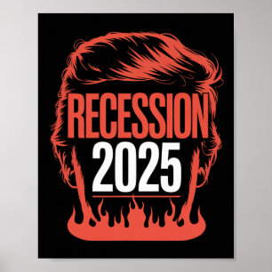 Rezession 2025 Danke Trump Ironisch Politisch Lust Poster