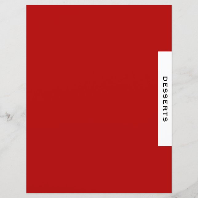 Rezessionsabteilung | Desserts | Rot Schwarz/Weiß (Vorderseite)