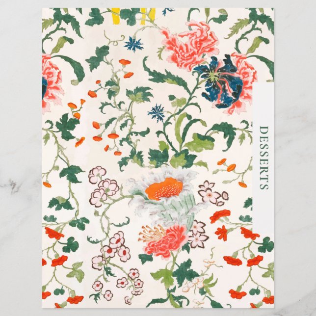 Rezessionsabteilung | Desserts | Stilvoll floral (Vorderseite)