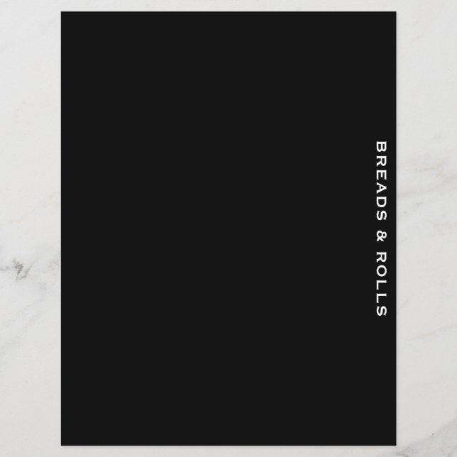 Rezessionsabteilung | Schwarz/Weiß | Breads & Roll (Vorderseite)