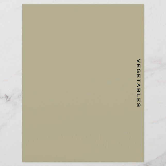 Rezessionsabteilung | Seite & Schwarz | Gemüse (Vorderseite)