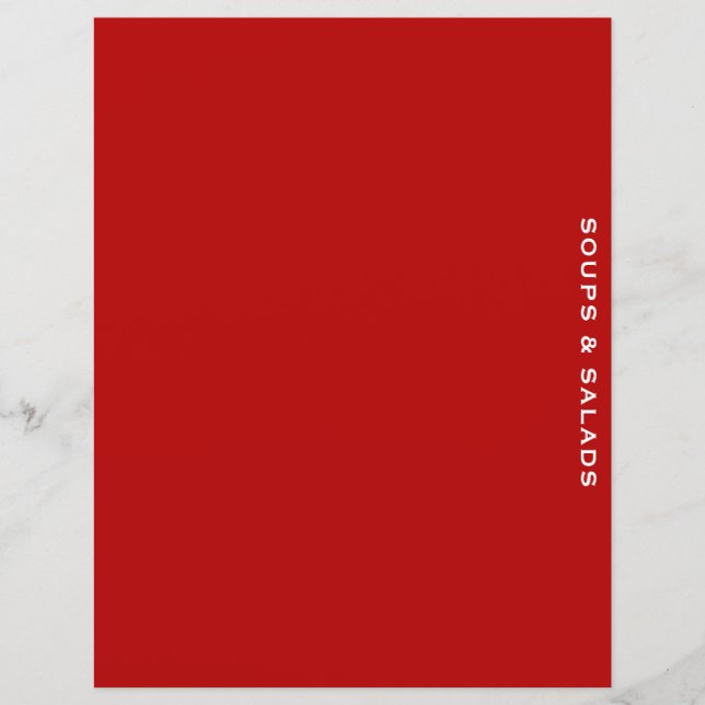 Rezessionsabteilung | Suppen und Salate | Einfach  (Vorderseite)