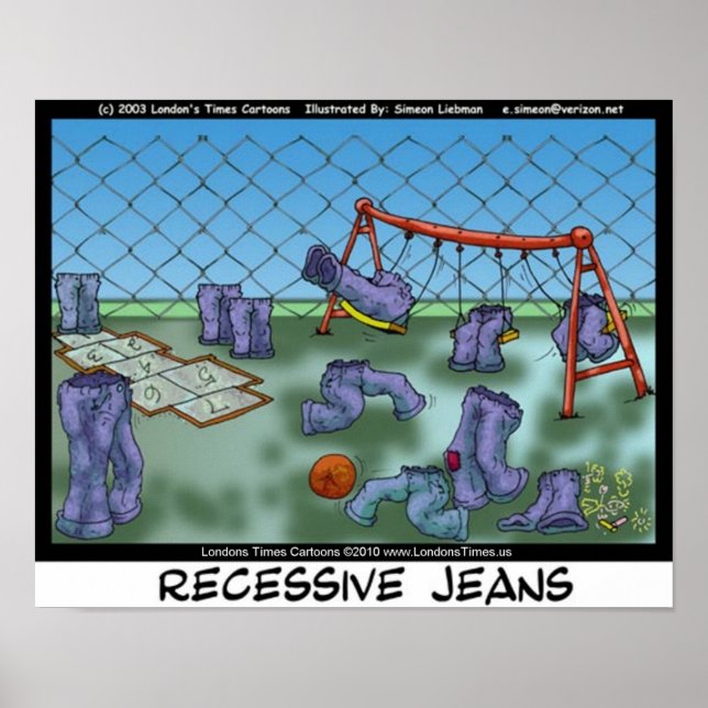 Rezessive Jeans Funny Collecible Art Canvas Prints Poster (Vorne)